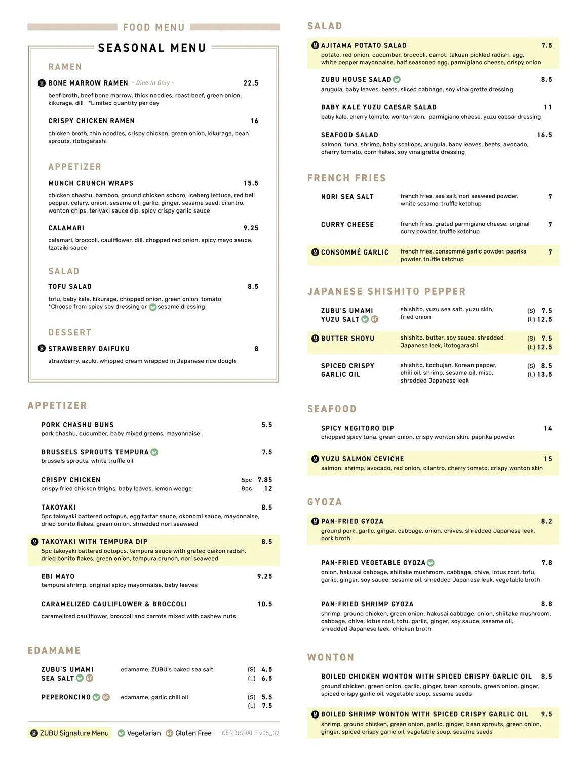 Menu 2