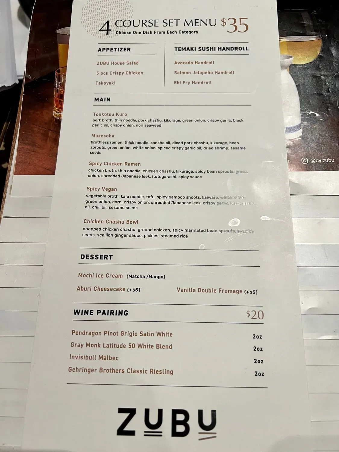 Menu 5