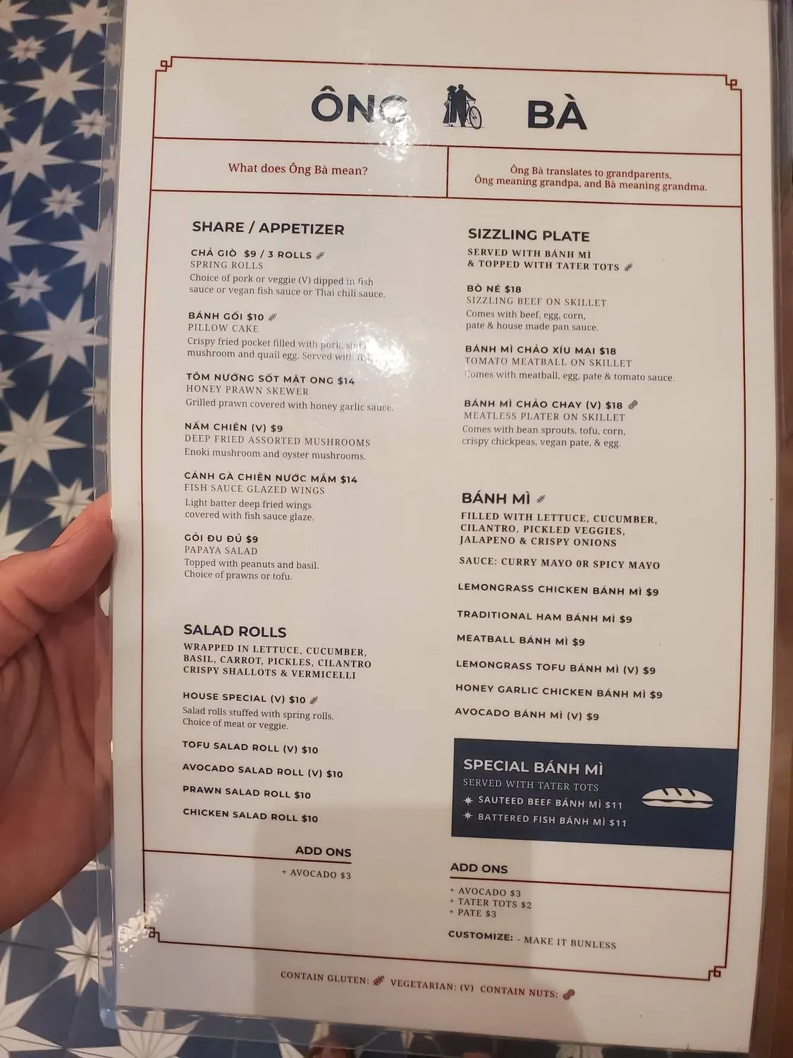 Menu 1