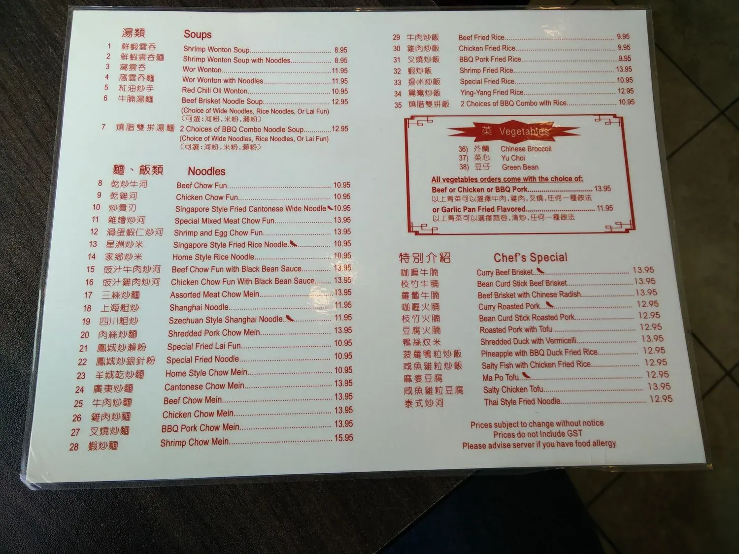 Menu 5