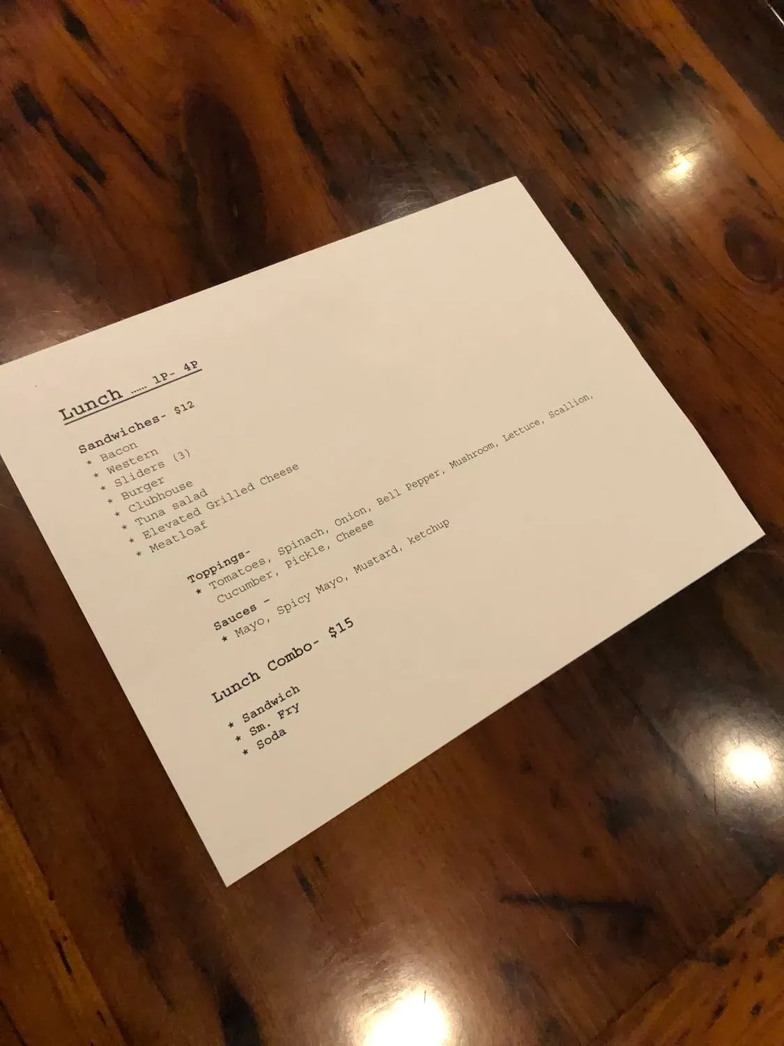 Menu 6