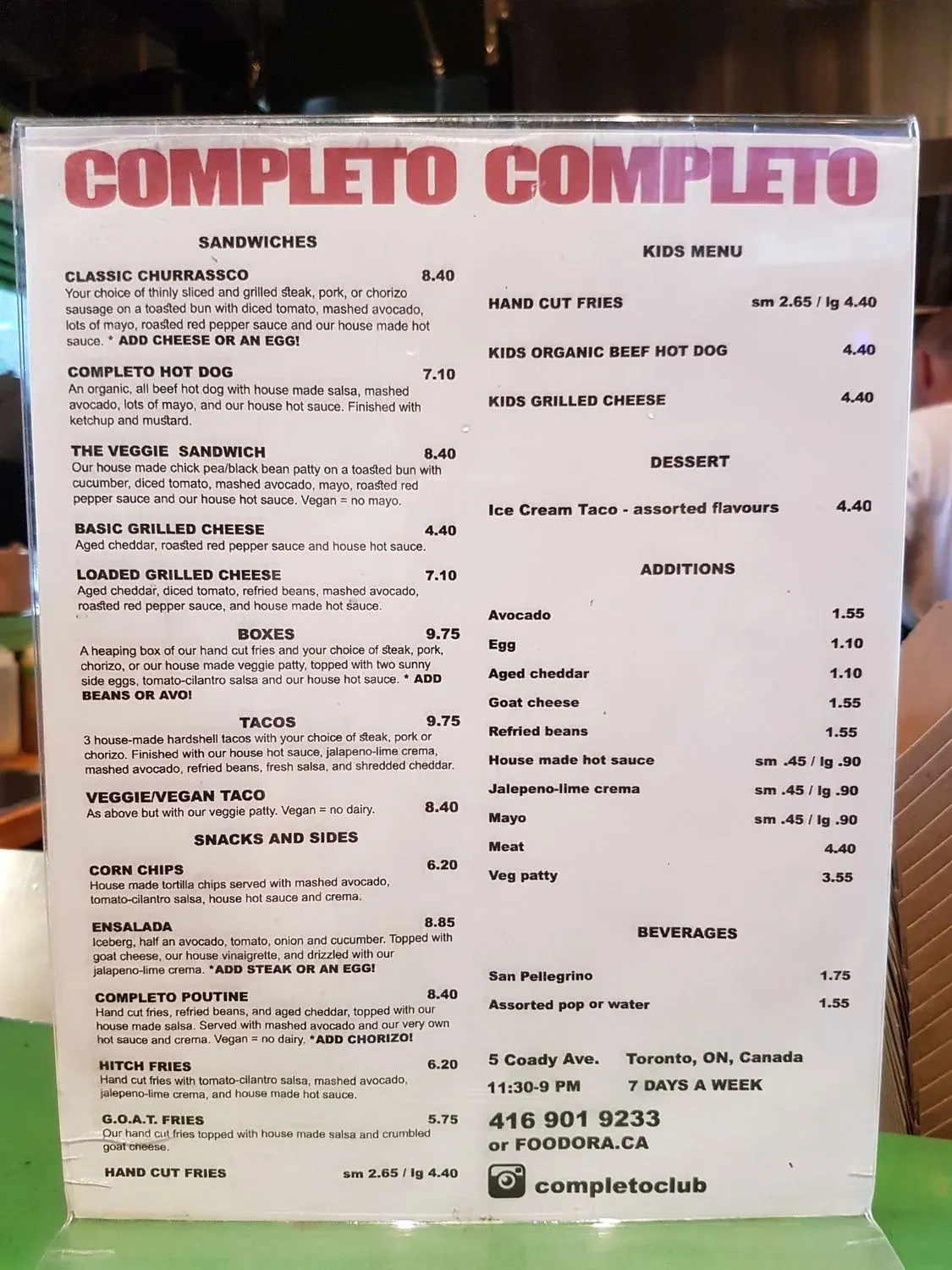 Menu 5