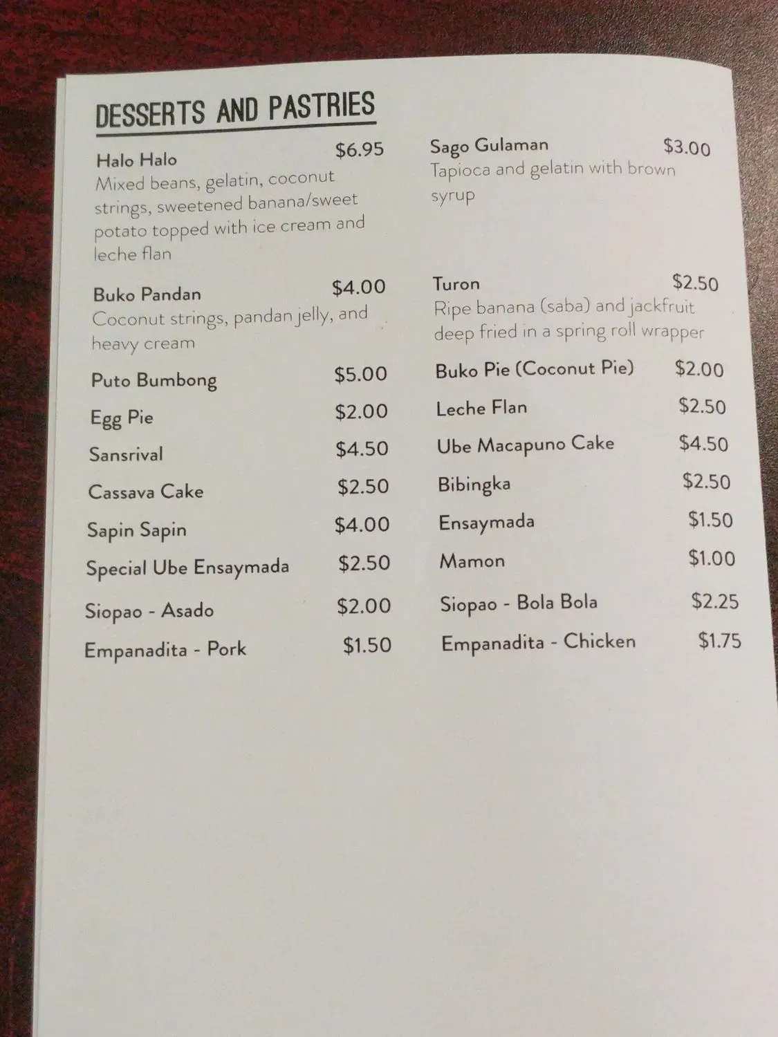 Menu 1