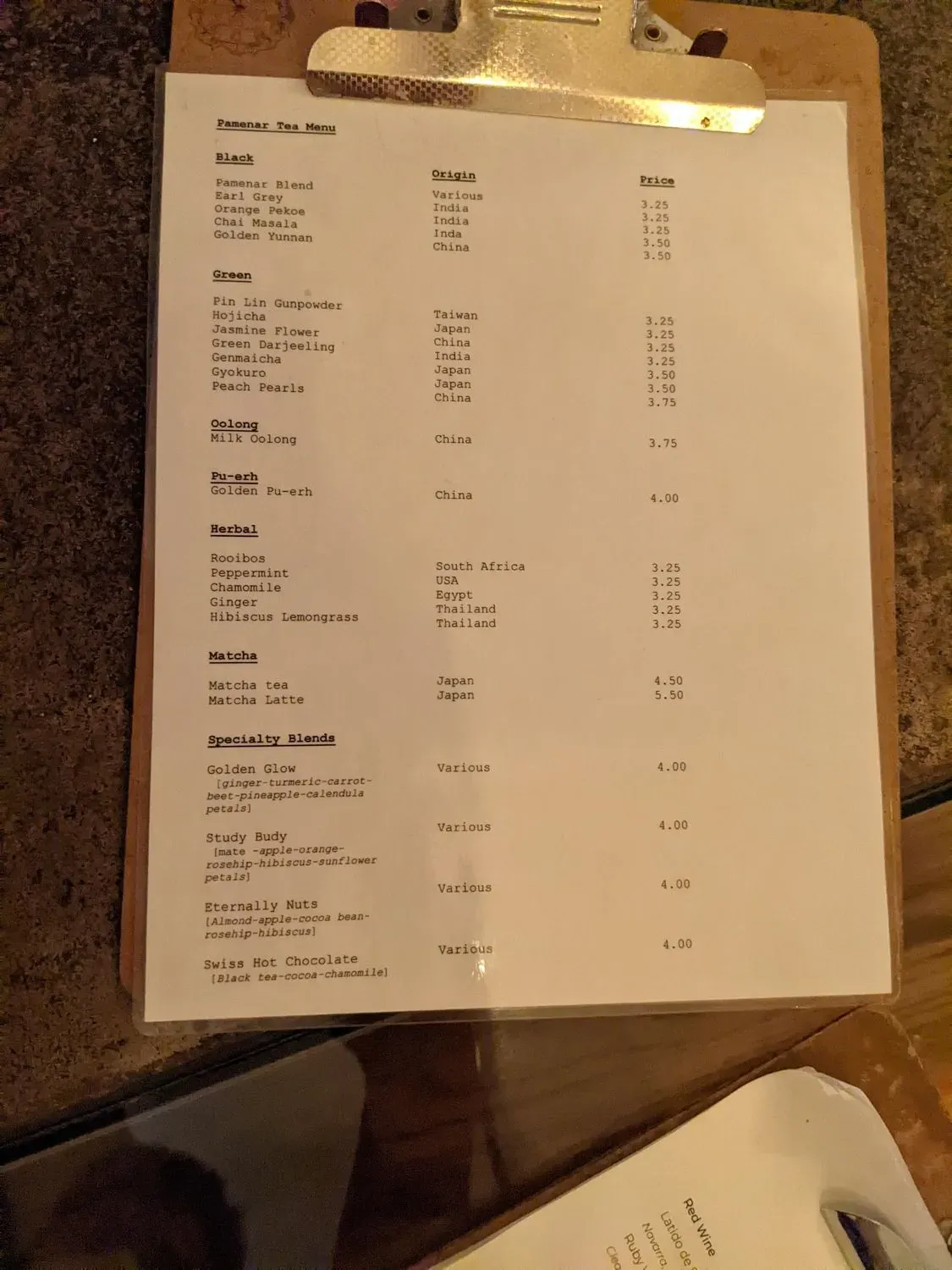 Menu 5