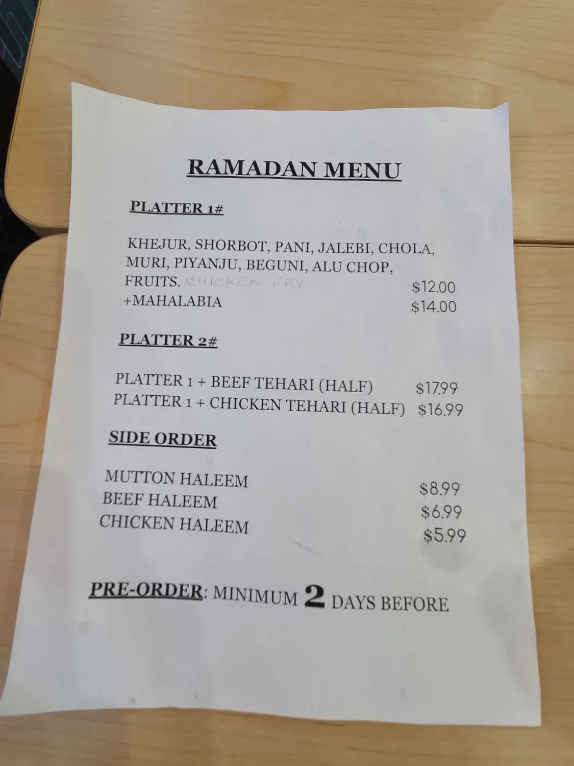 Menu 1