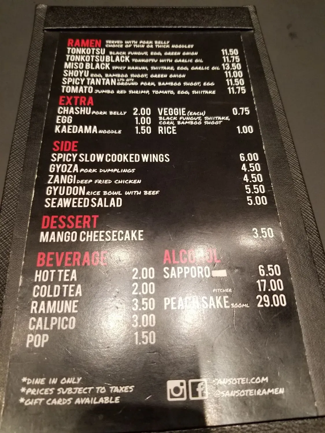 Menu 5