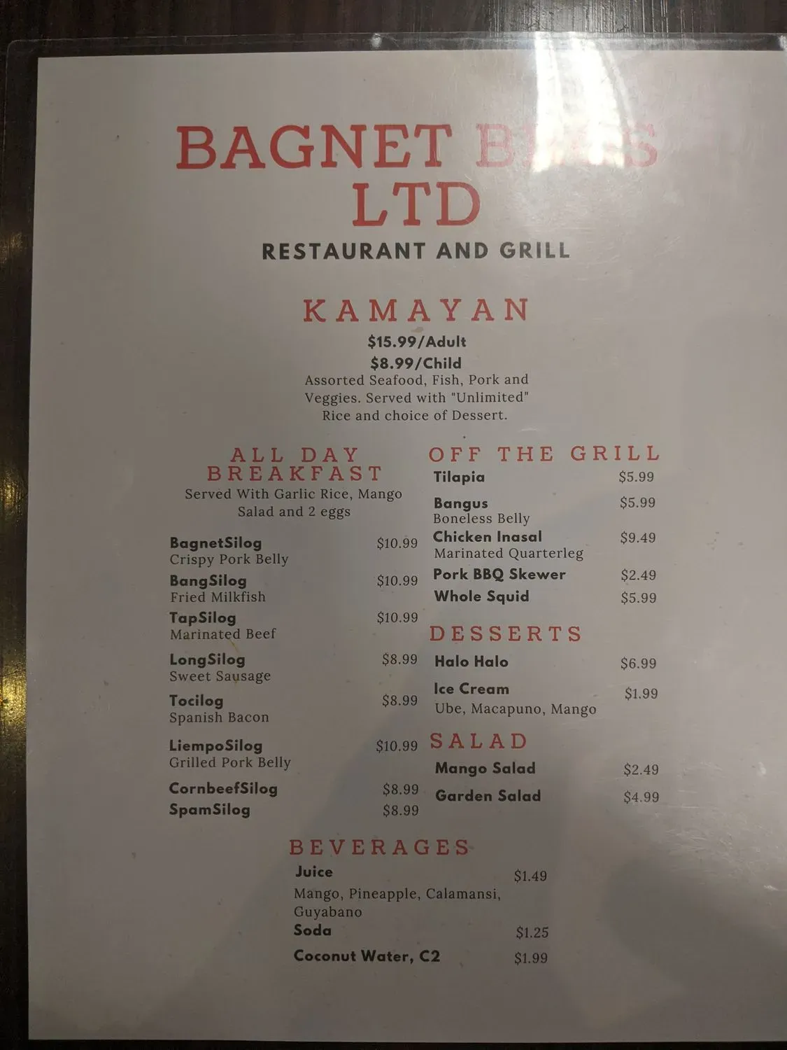 Menu 1