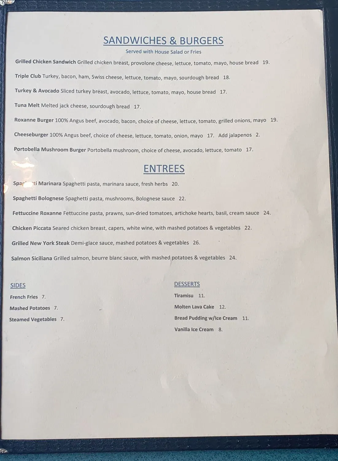 Menu 5