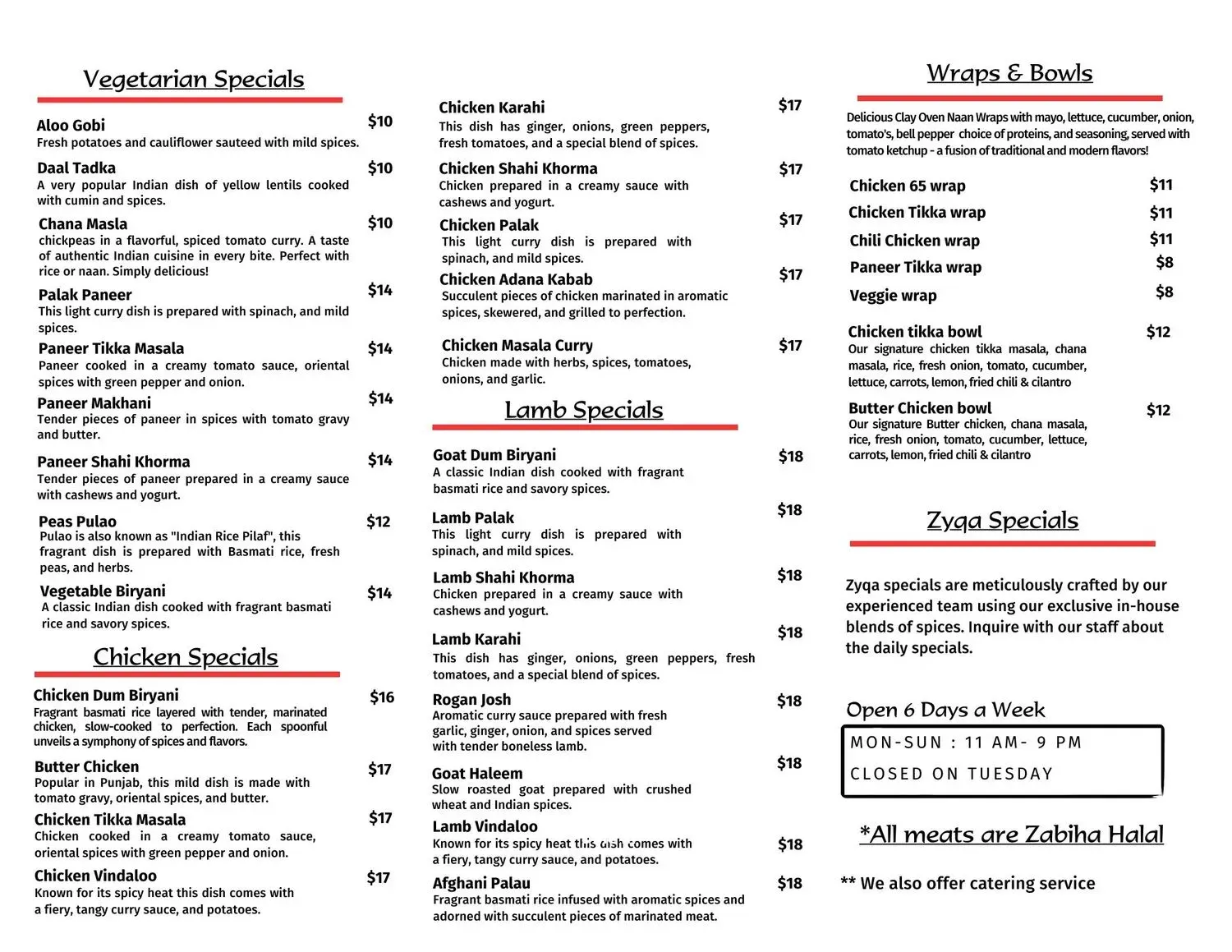 Menu 1