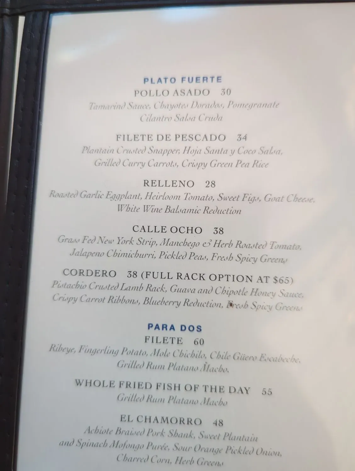 Menu 1