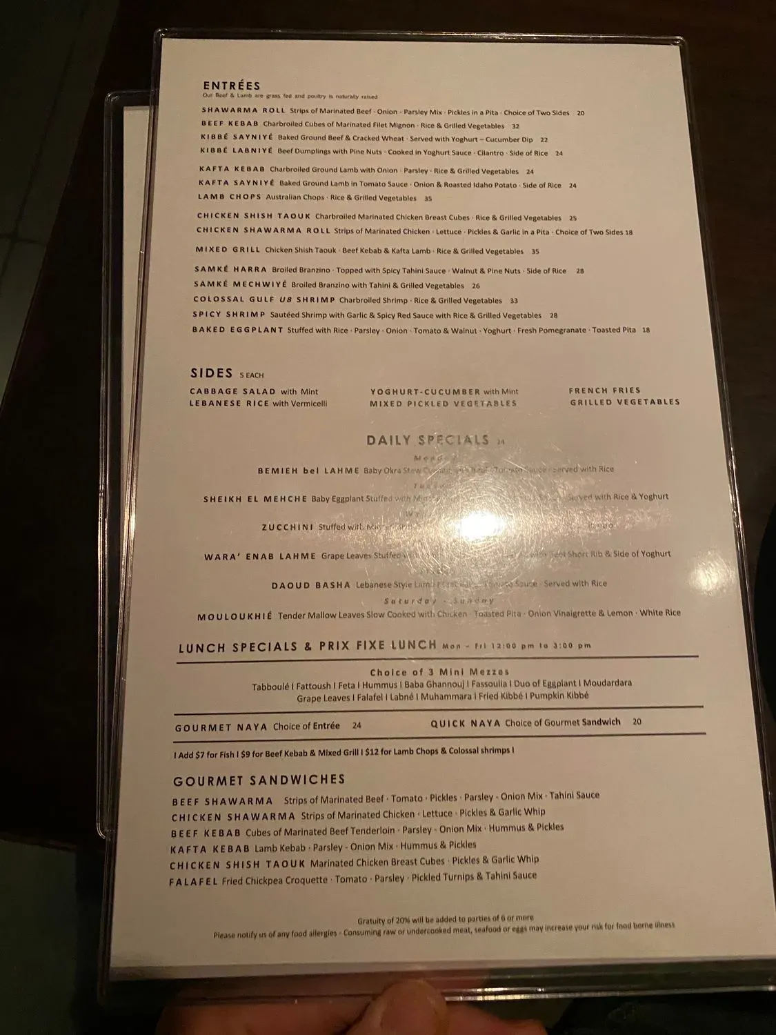 Menu 1