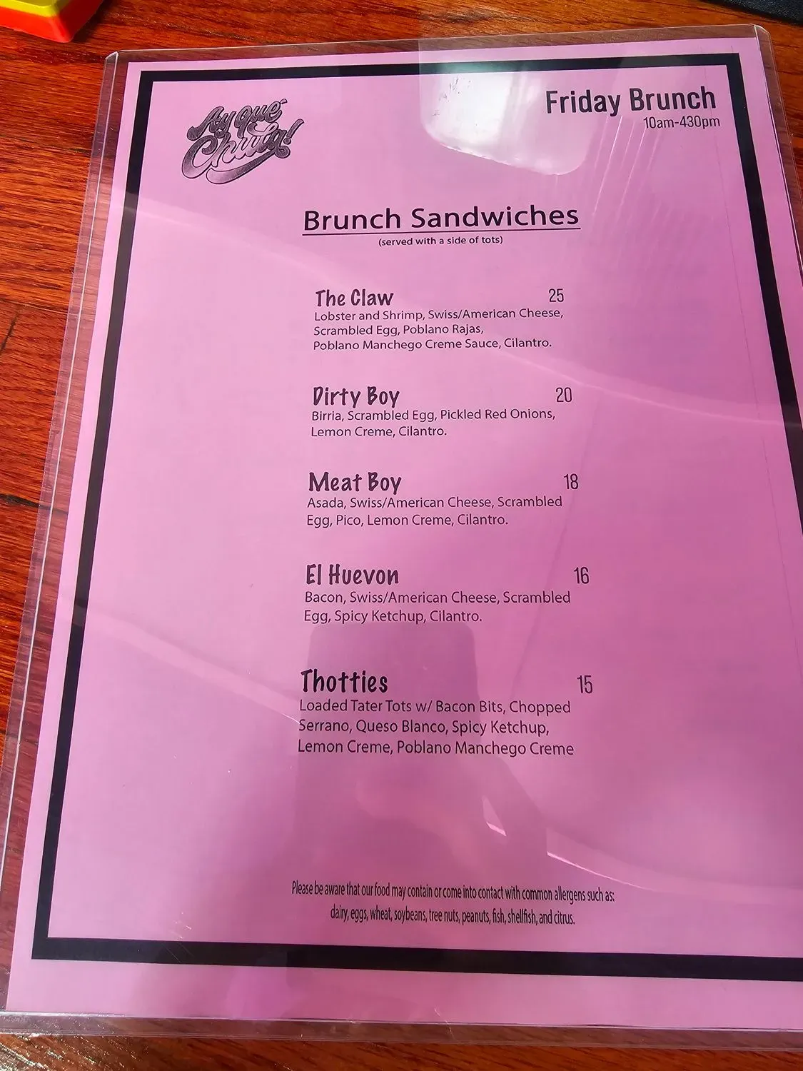 Menu 4