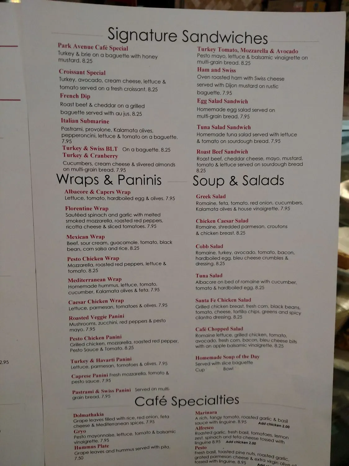 Menu 1