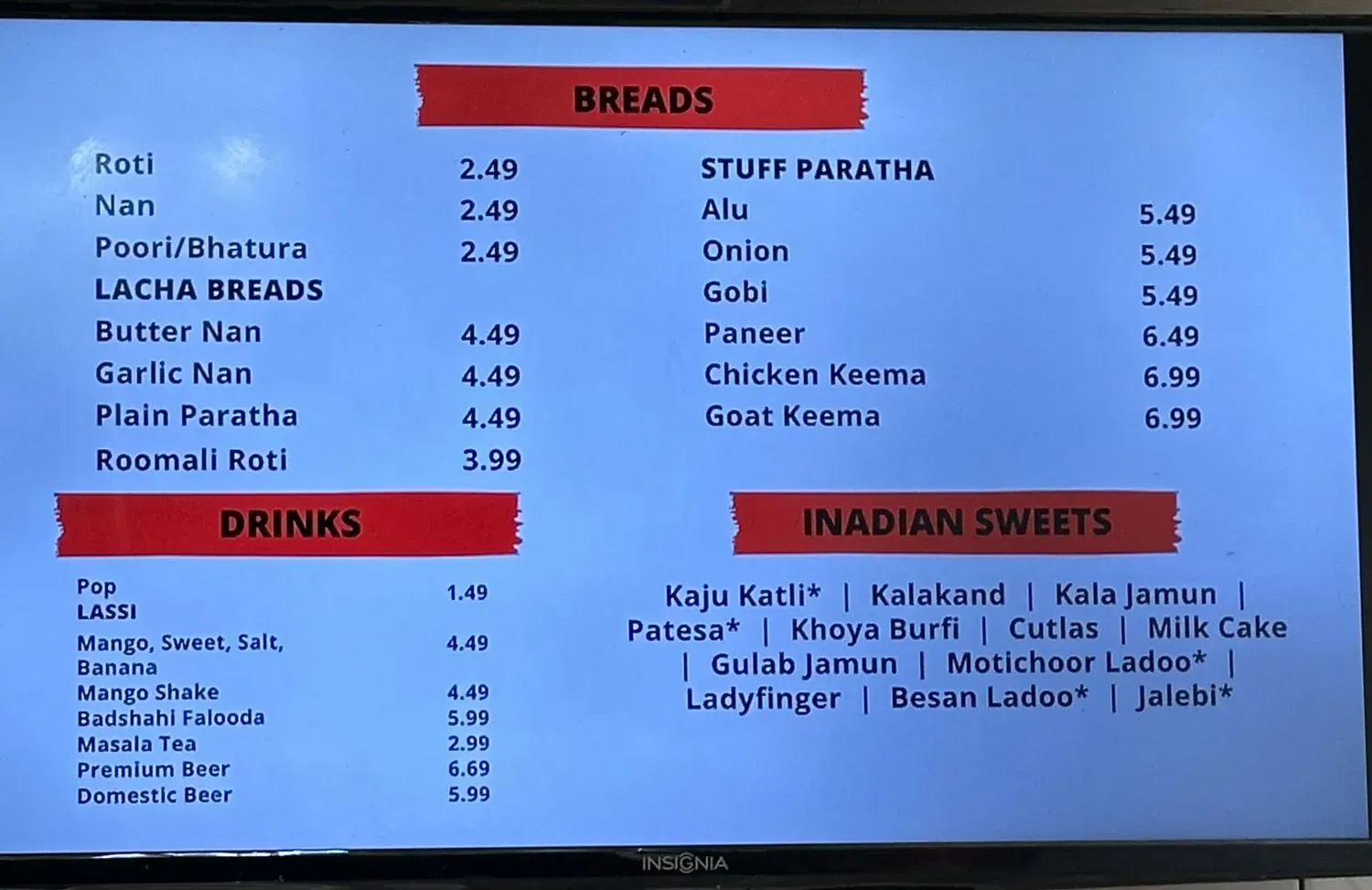 Menu 1