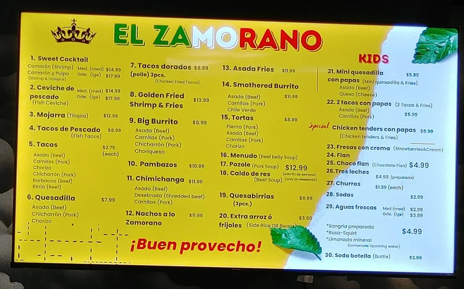 Menu 1