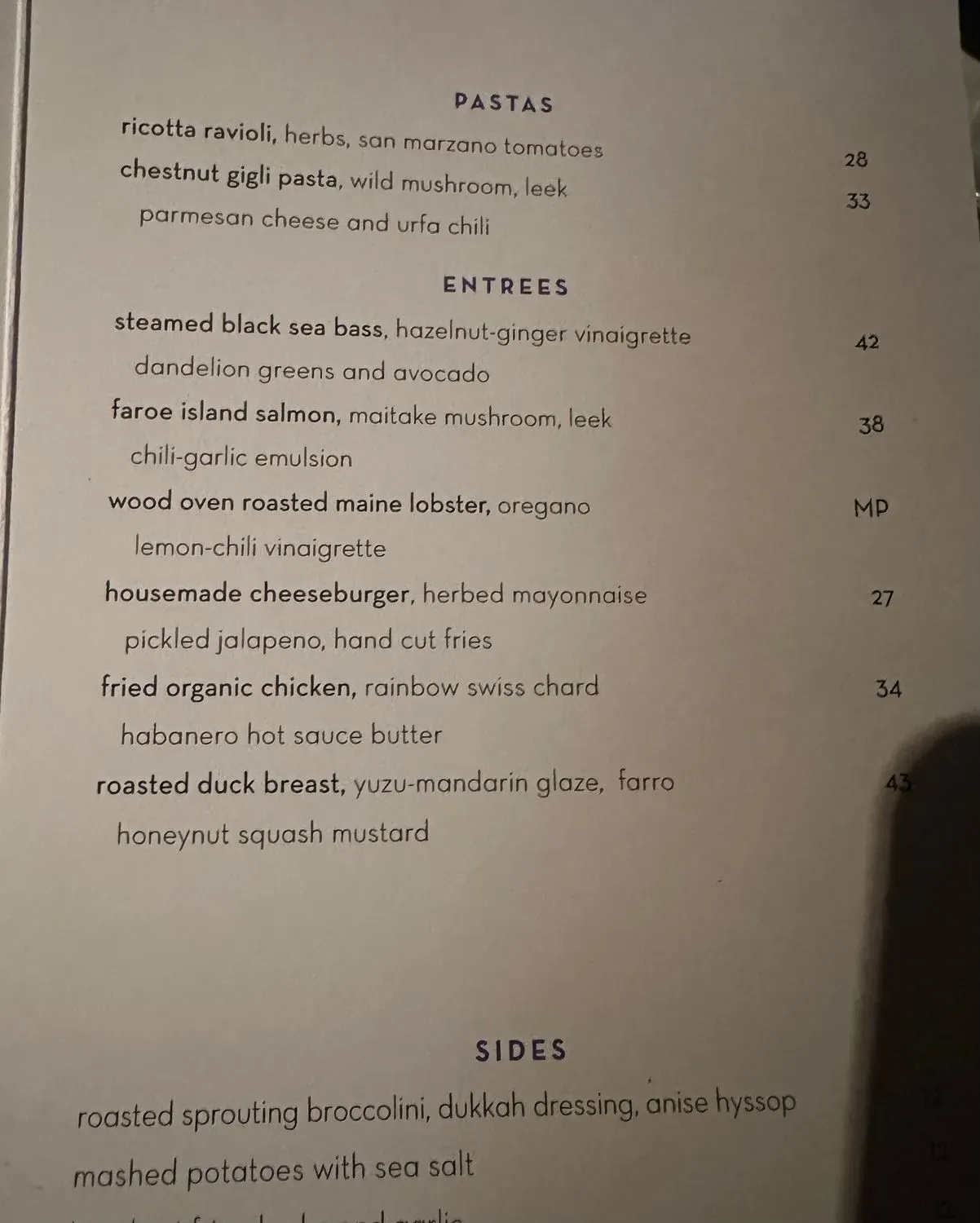 Menu 1