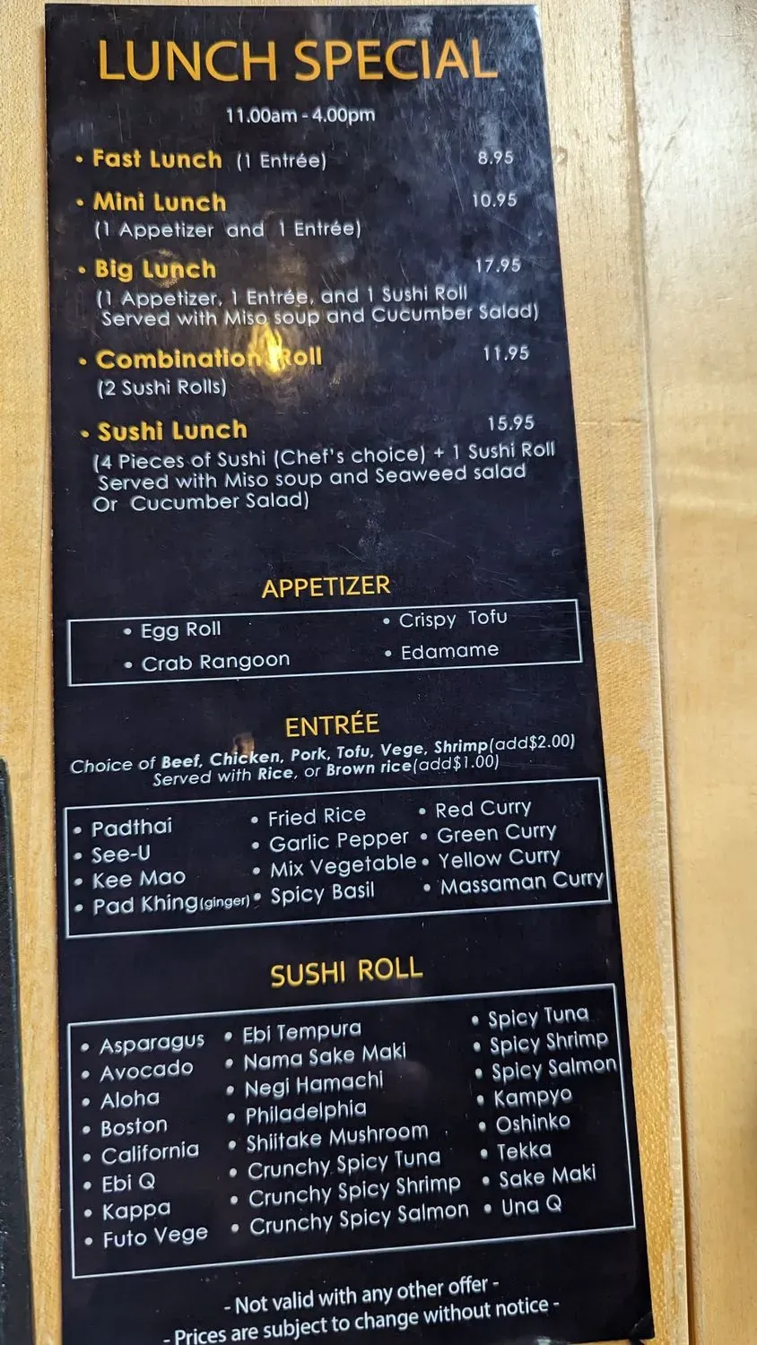 Menu 1