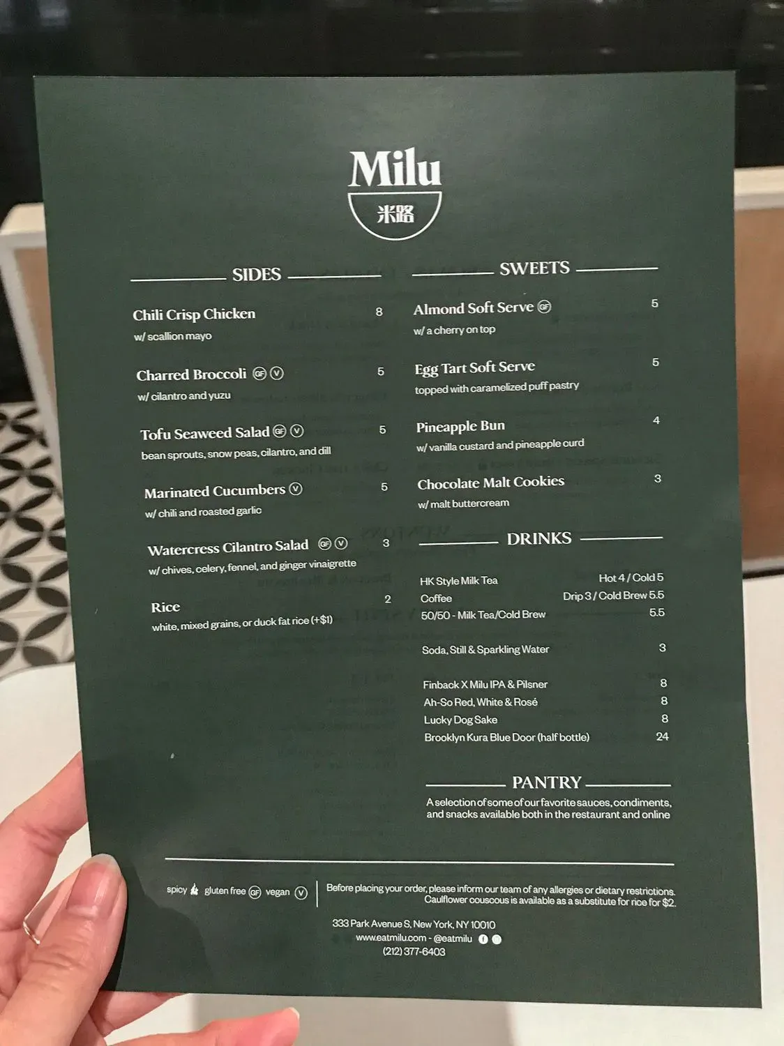 Menu 1