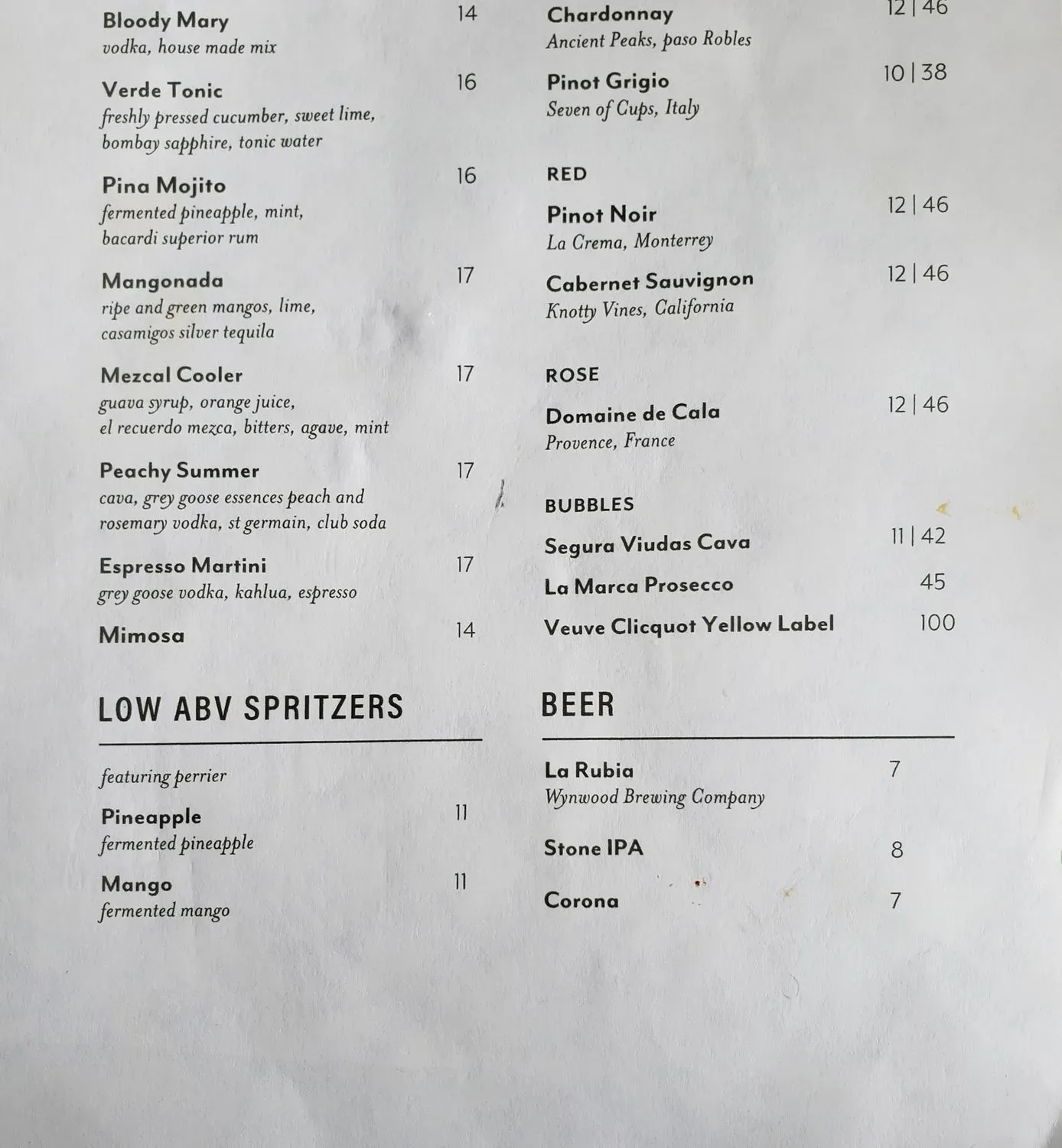 Menu 5