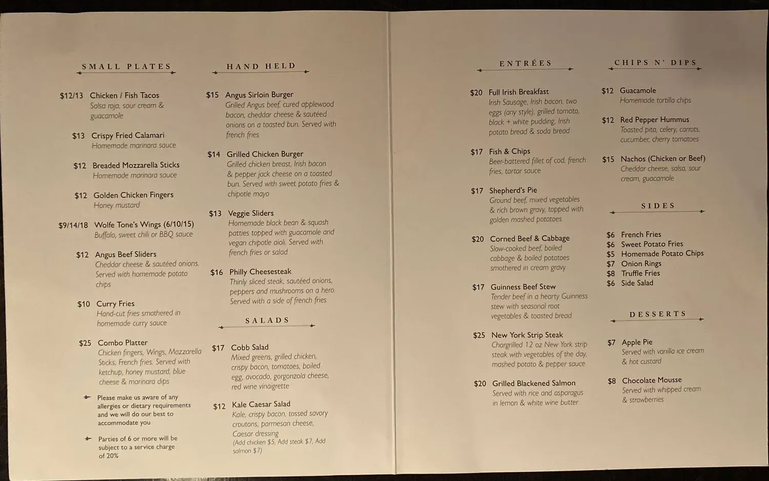 Menu 1