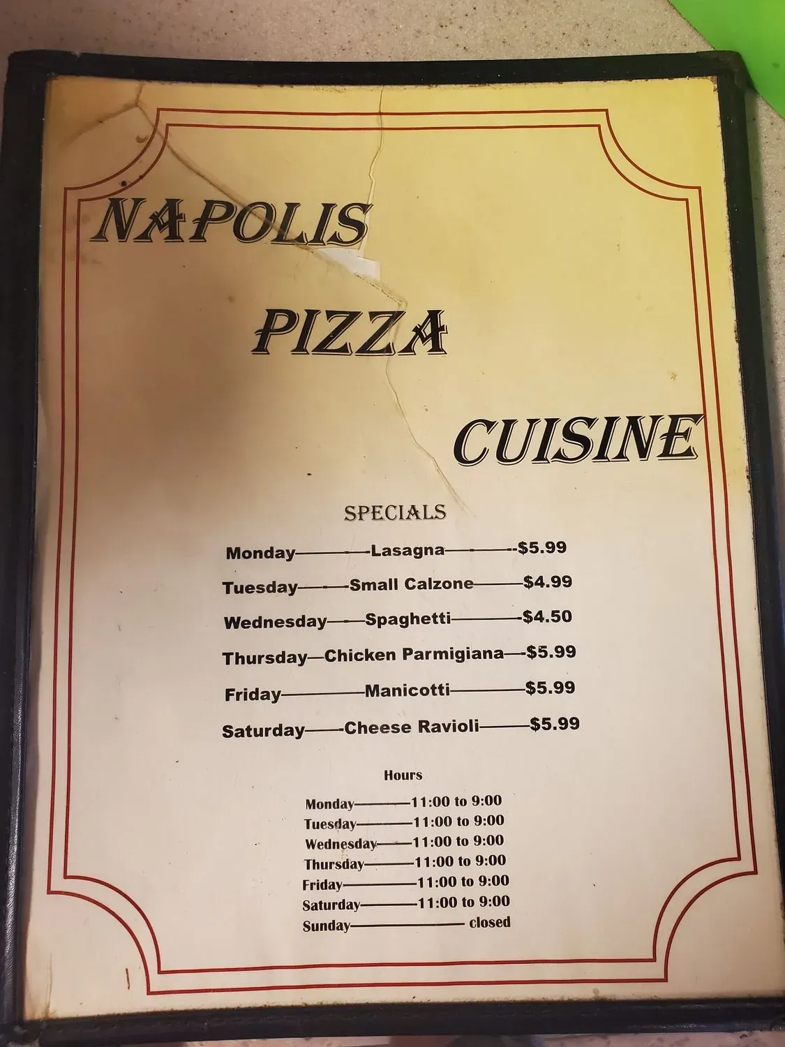 Menu 6