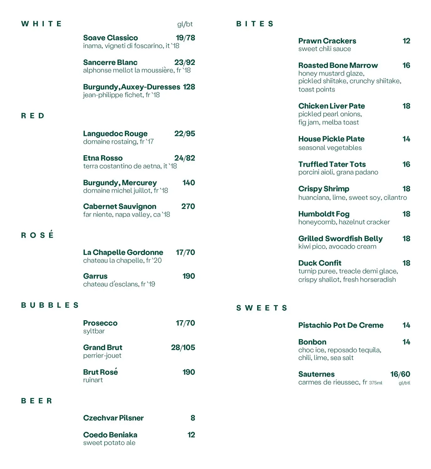 Menu 1