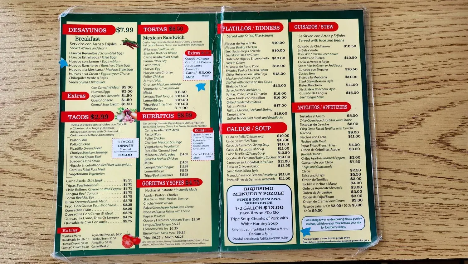 Menu 1