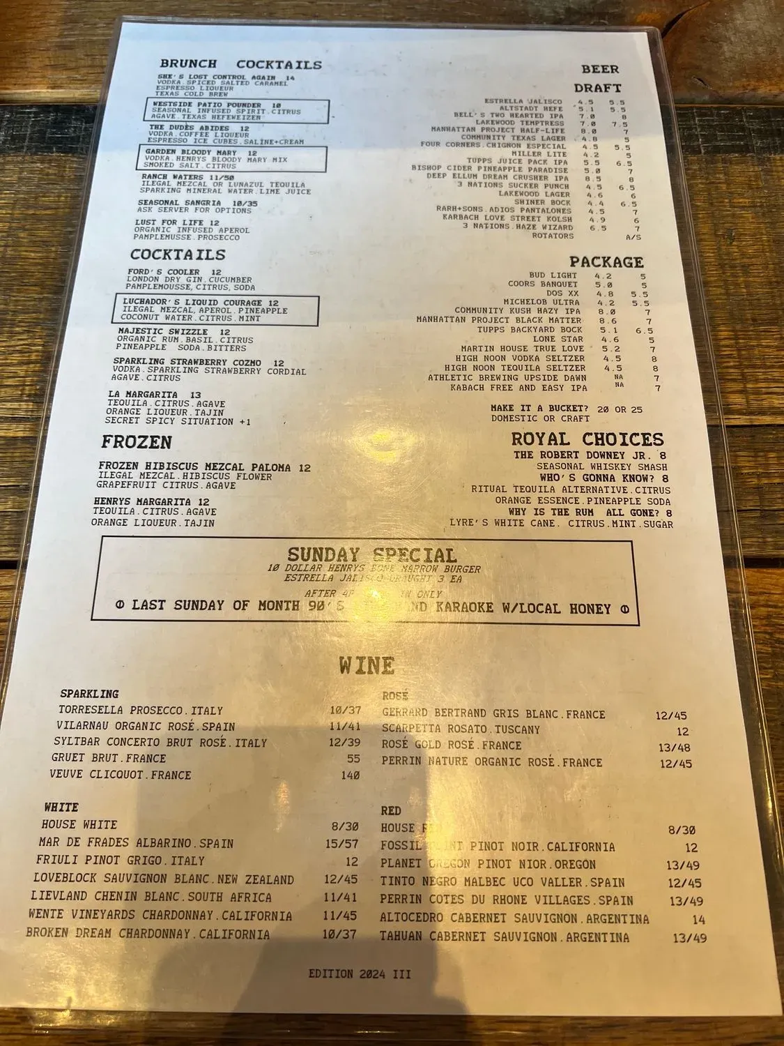 Menu 5