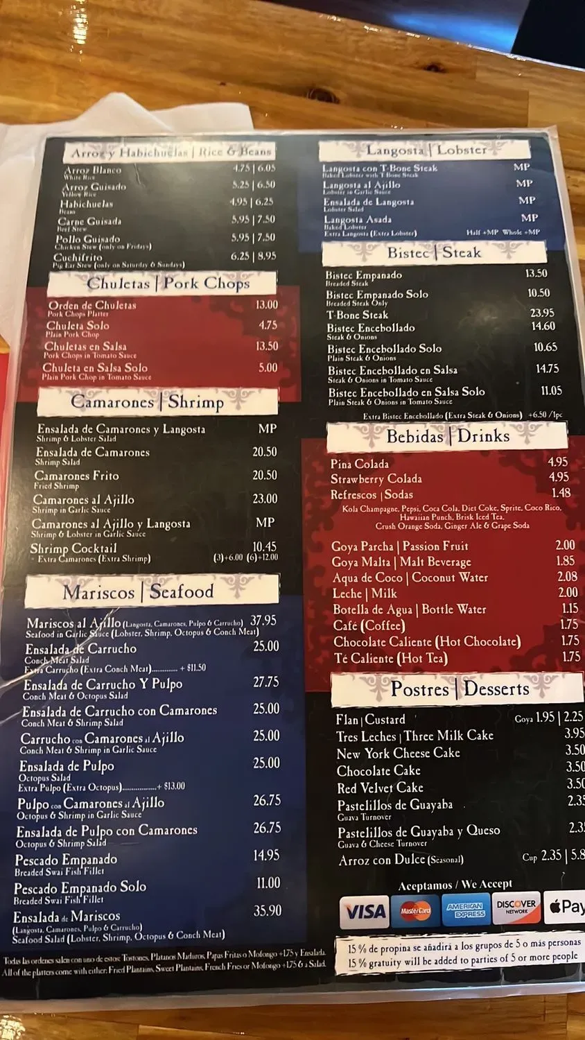 Menu 5