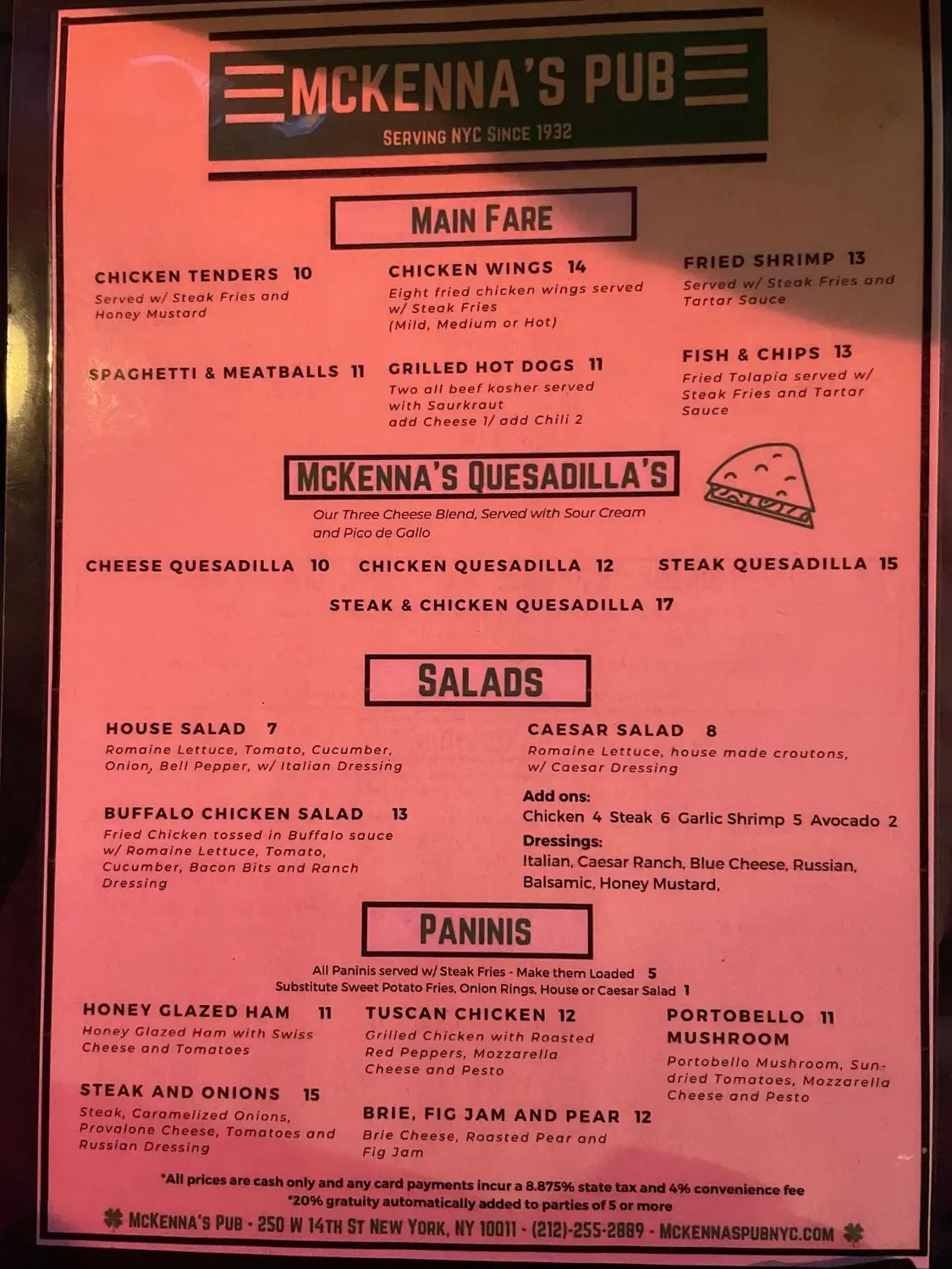 Menu 1