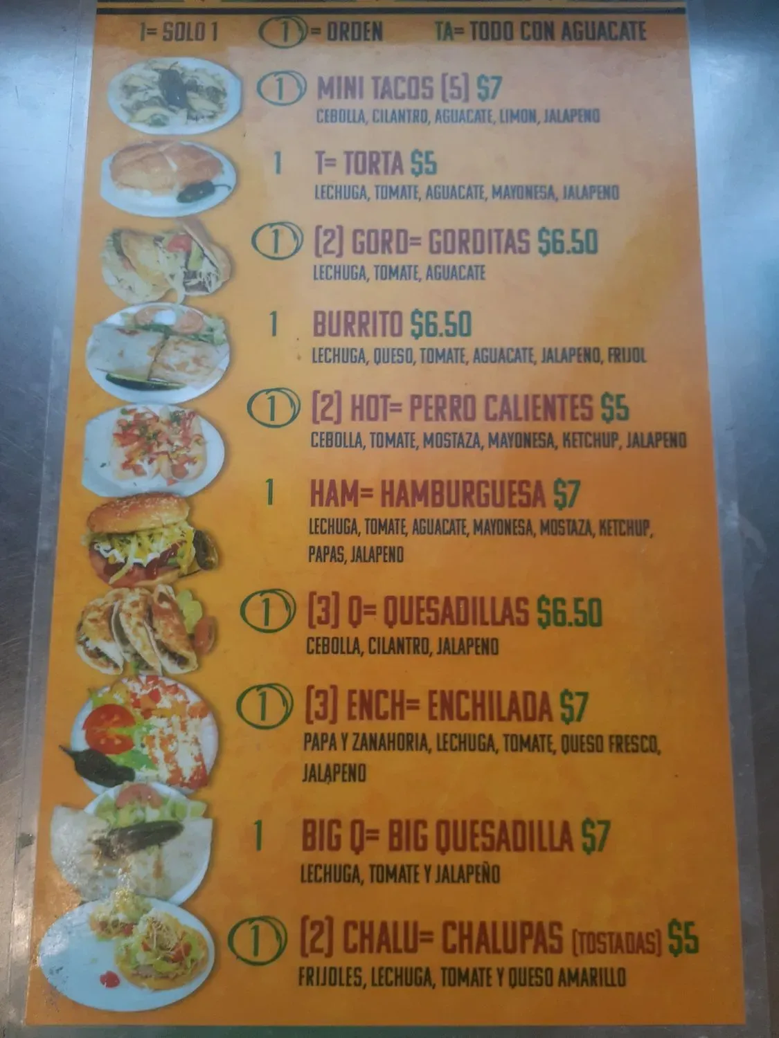 Menu 1