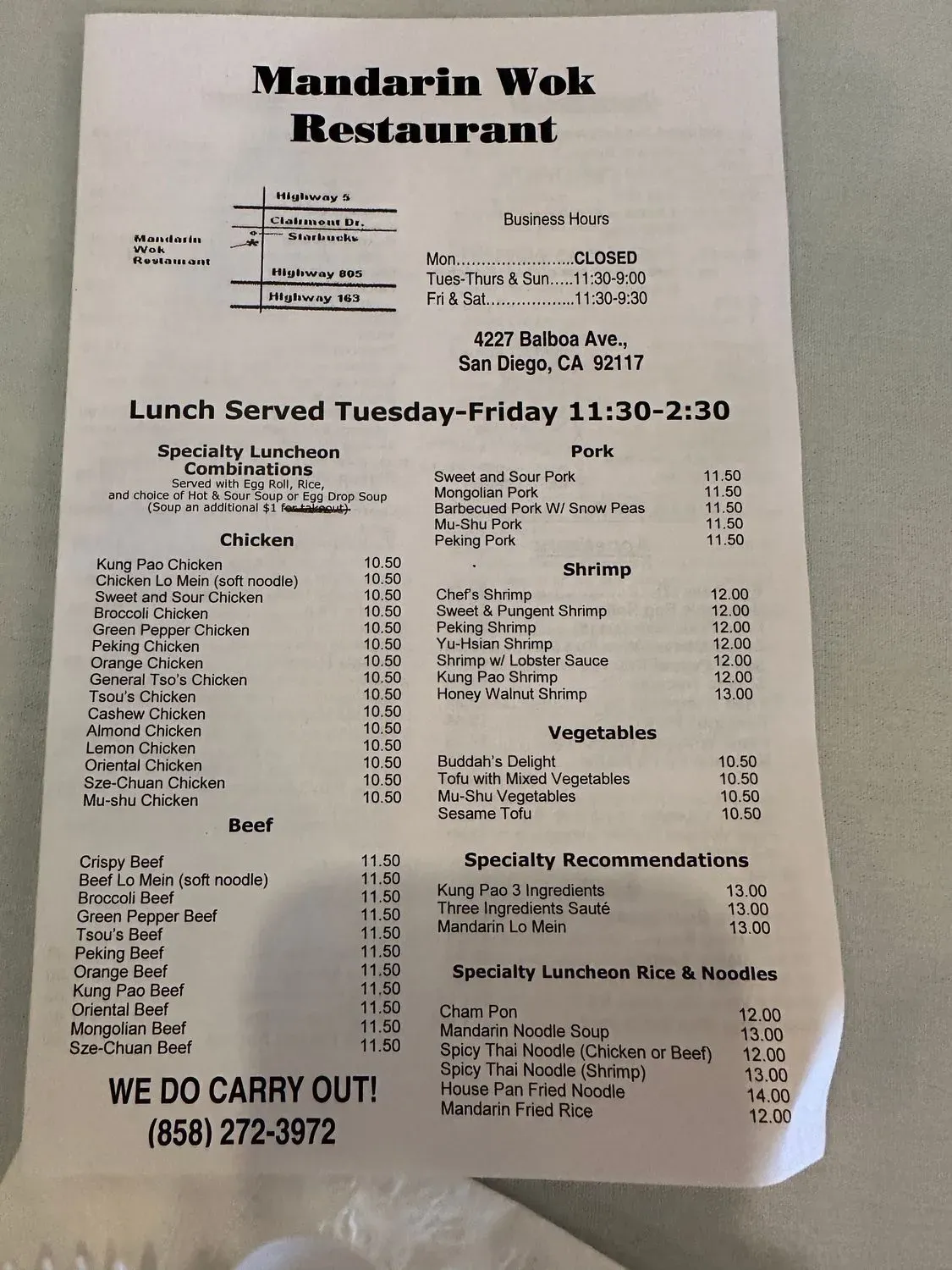 Menu 1