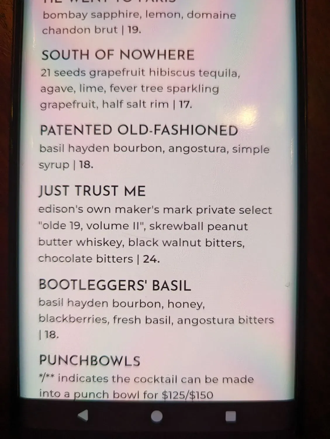 Menu 5