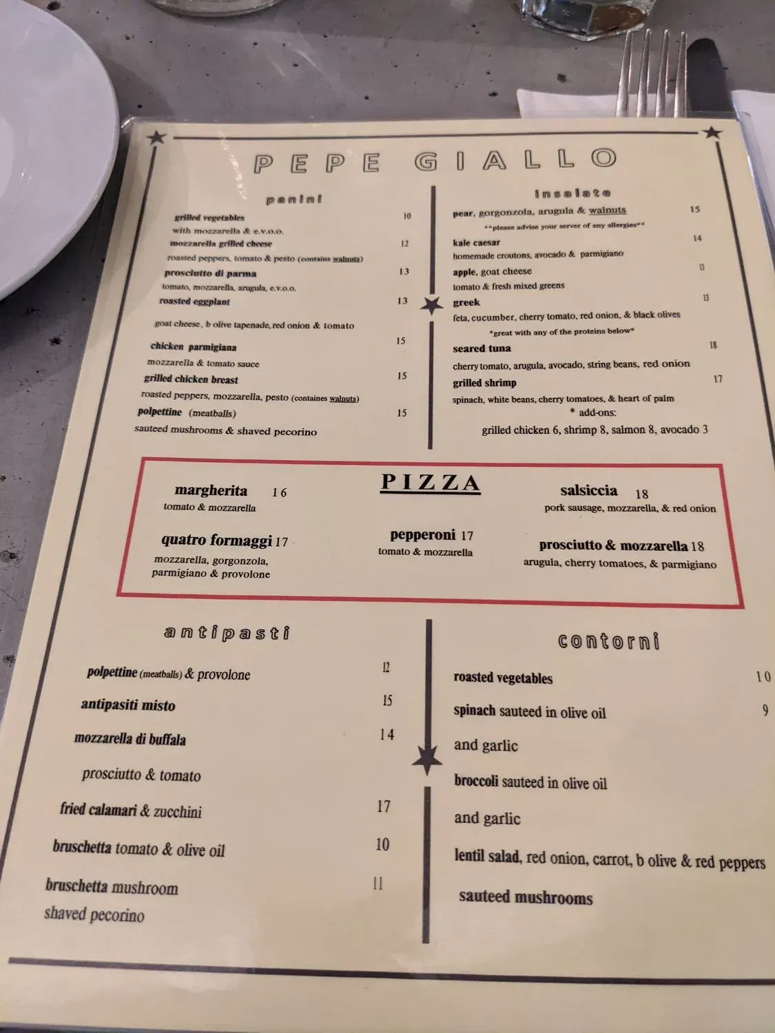 Menu 1