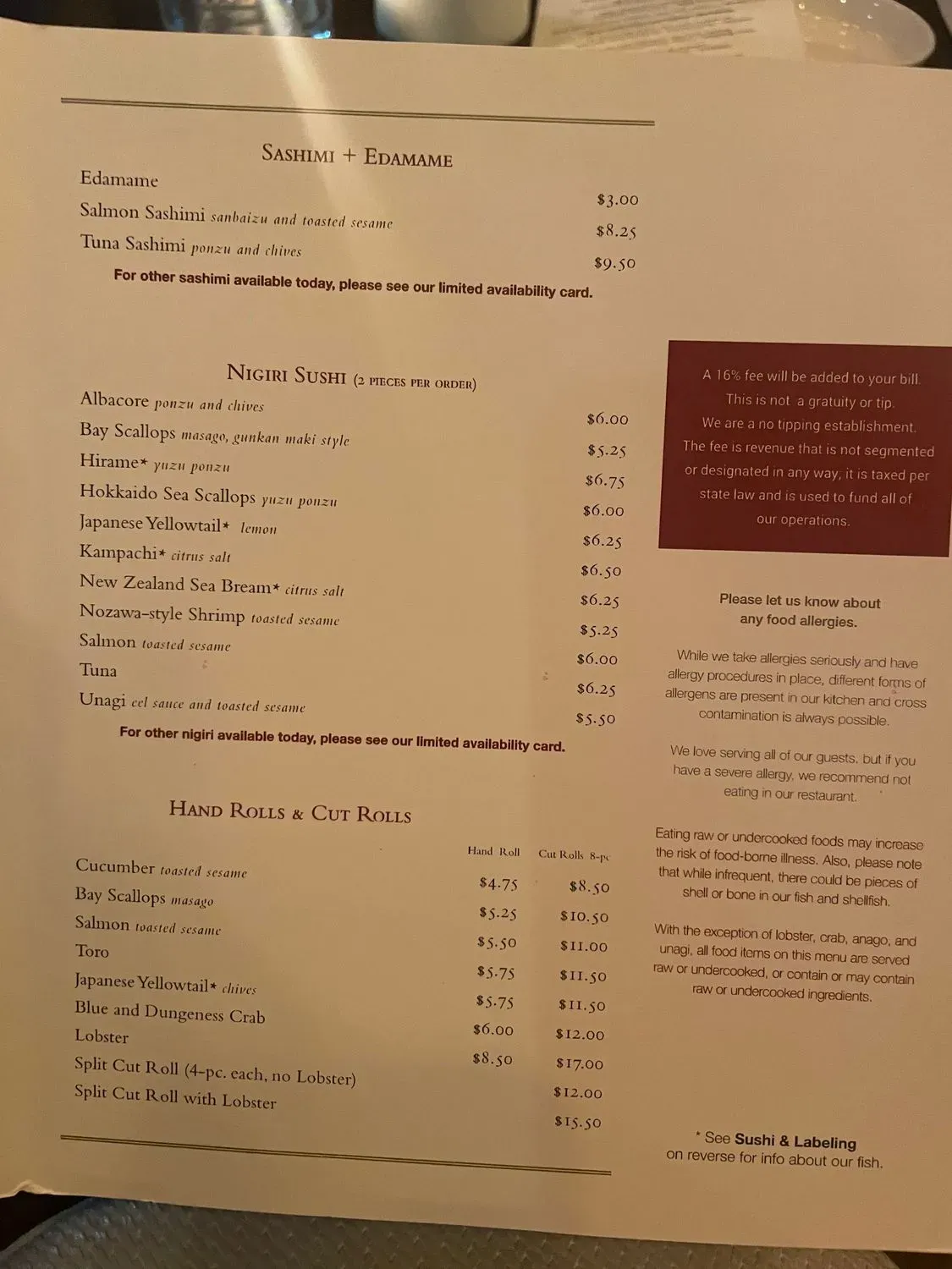 Menu 2