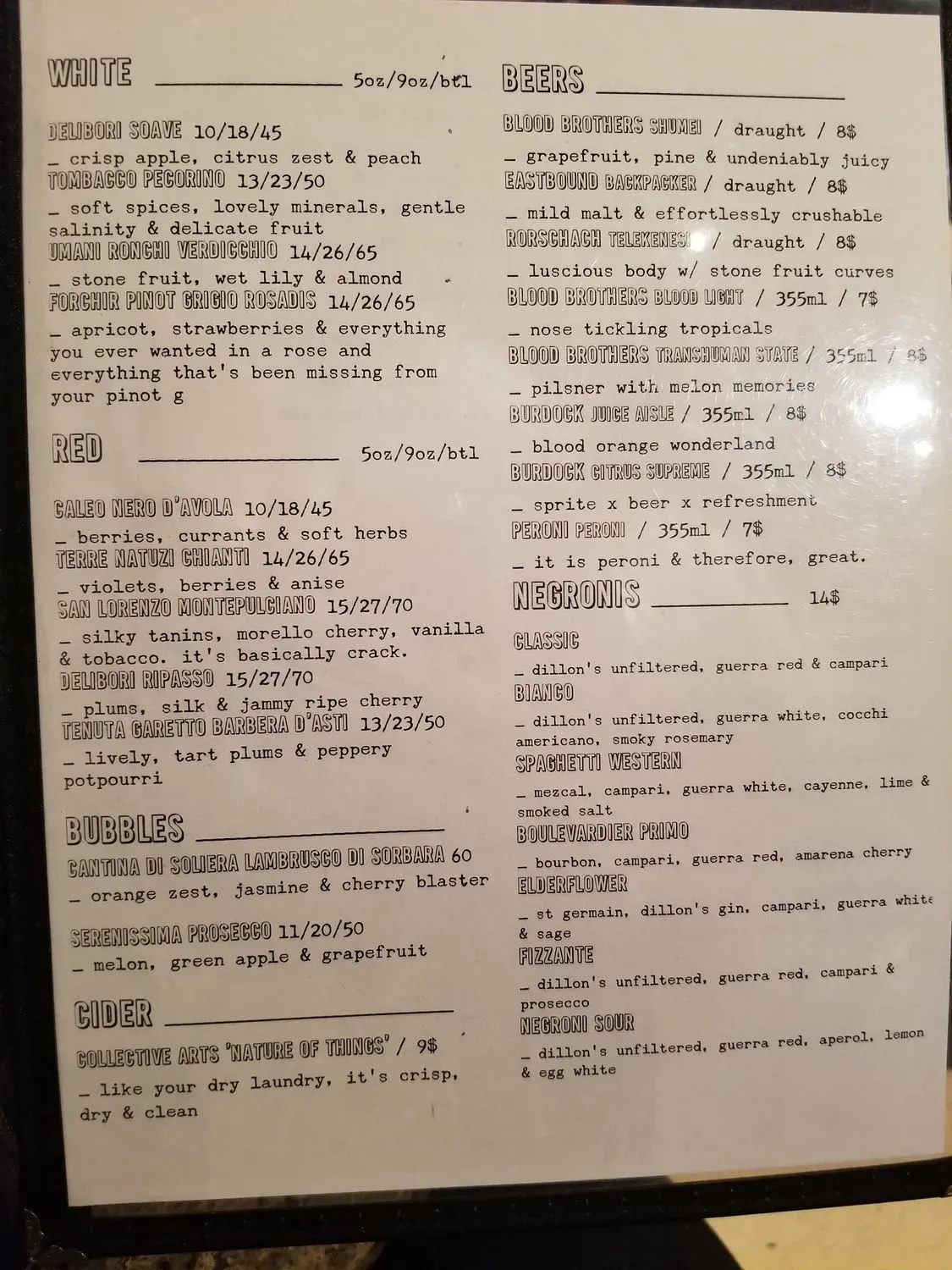 Menu 5