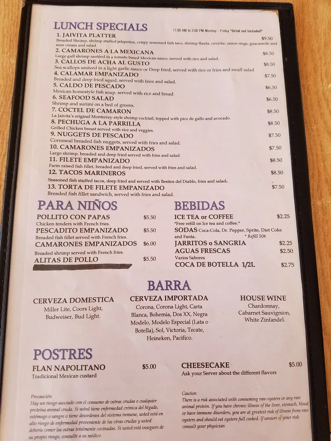 Menu 1