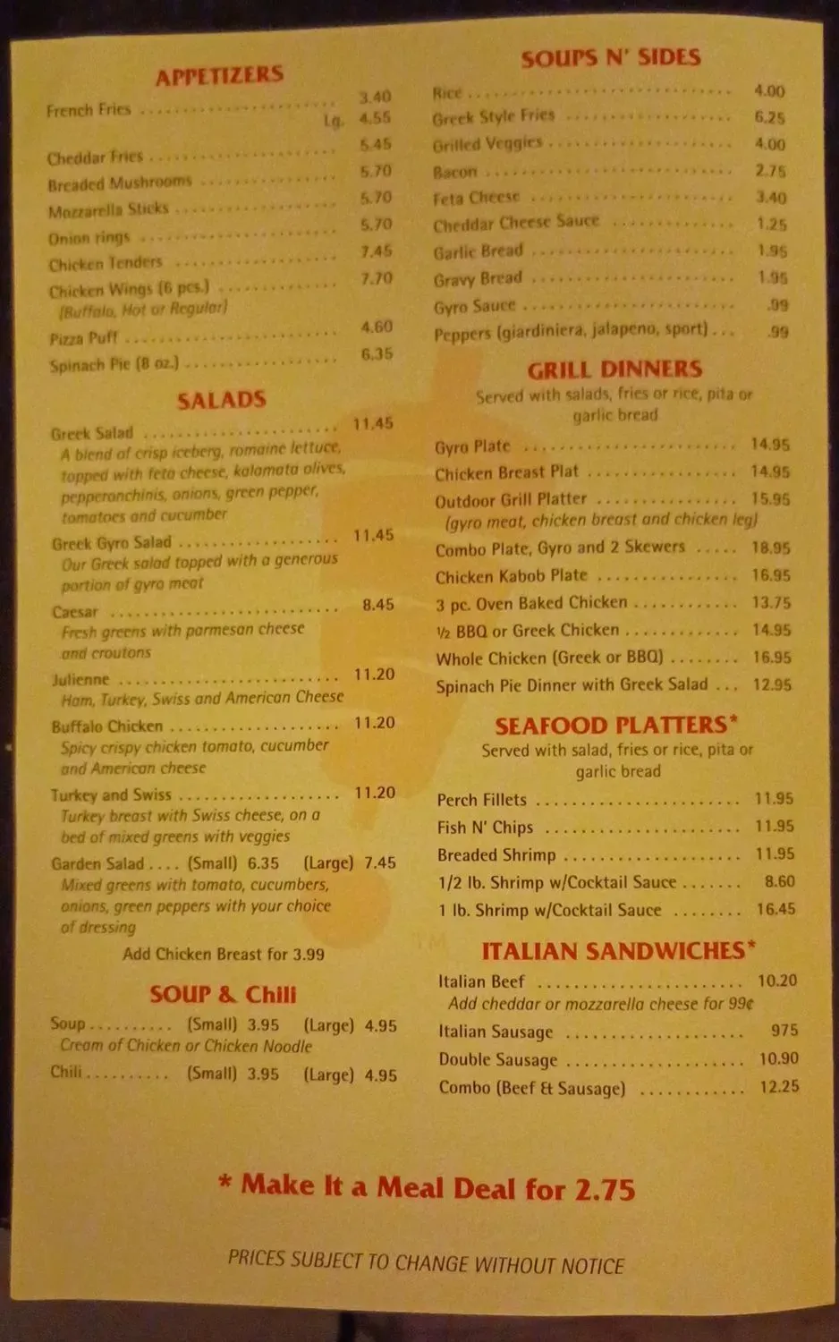 Menu 1