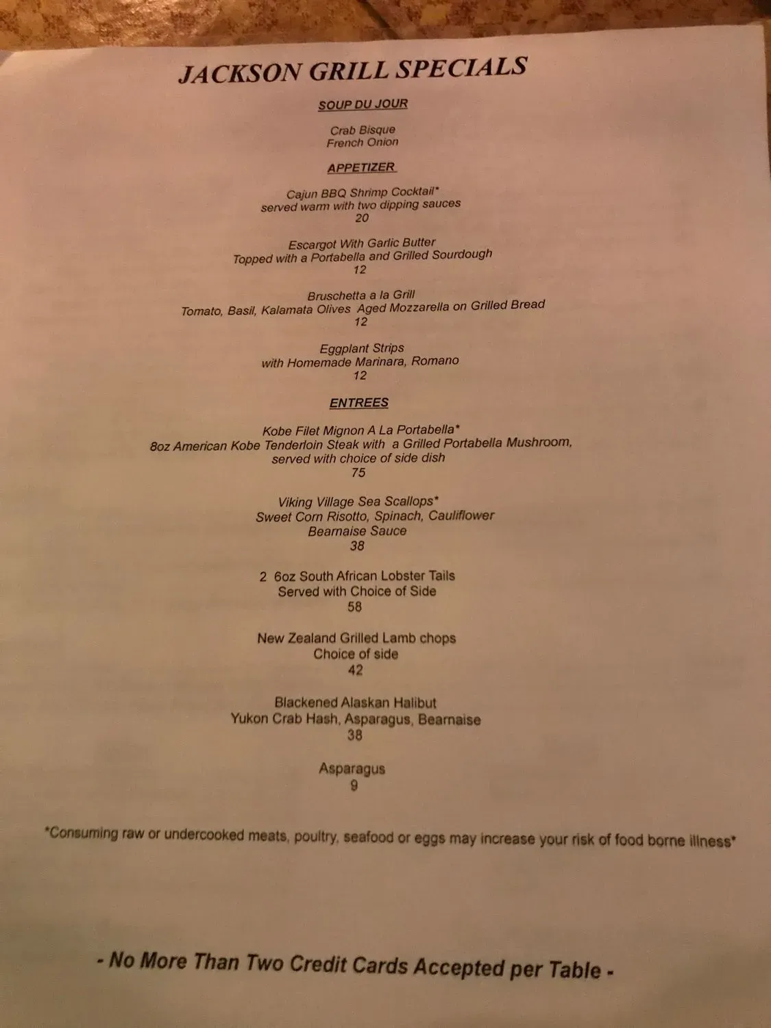 Menu 1