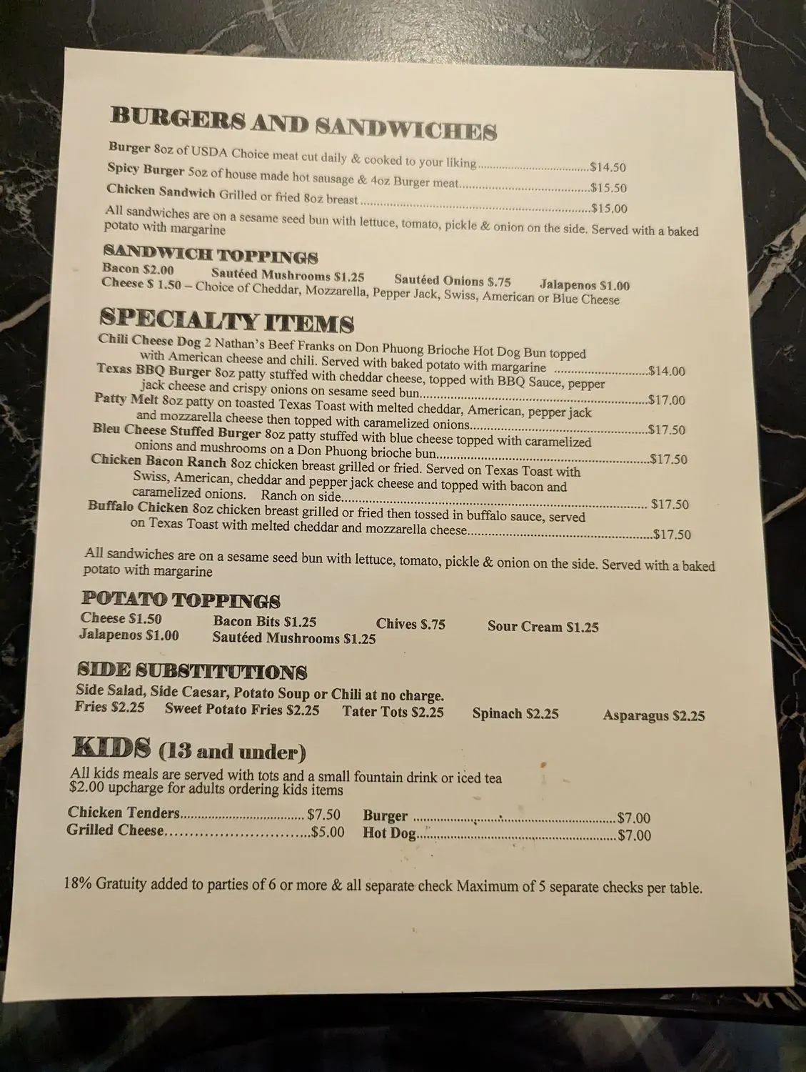 Menu 1