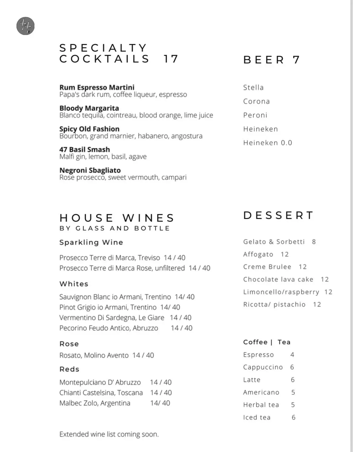 Menu 1