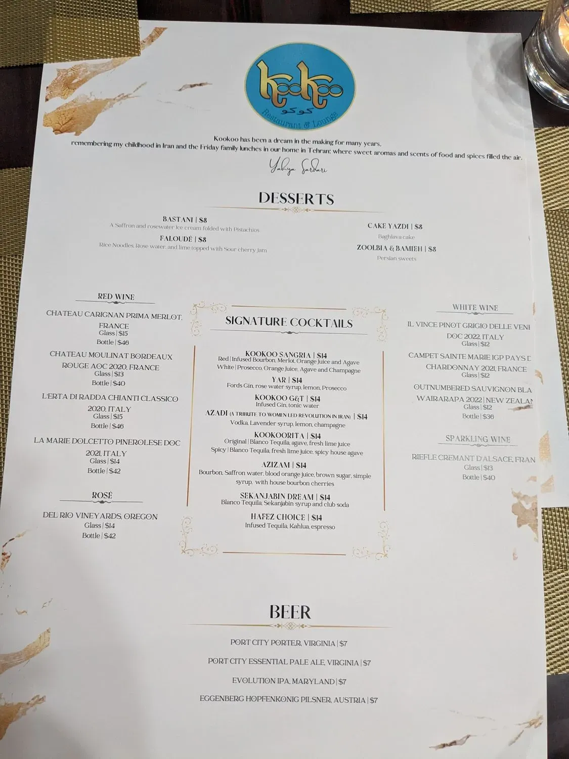 Menu 1