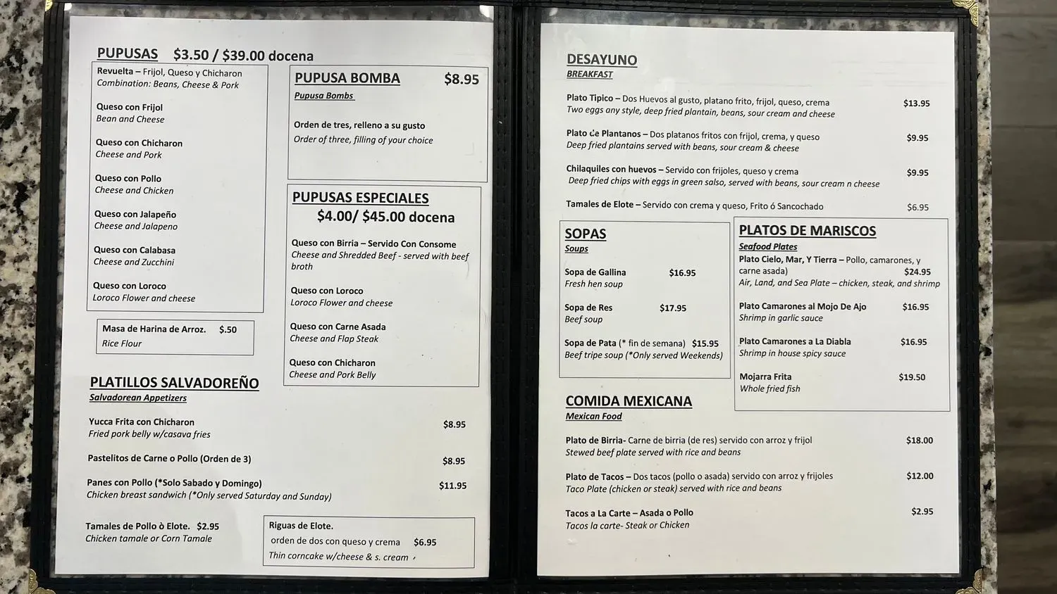 Menu 1