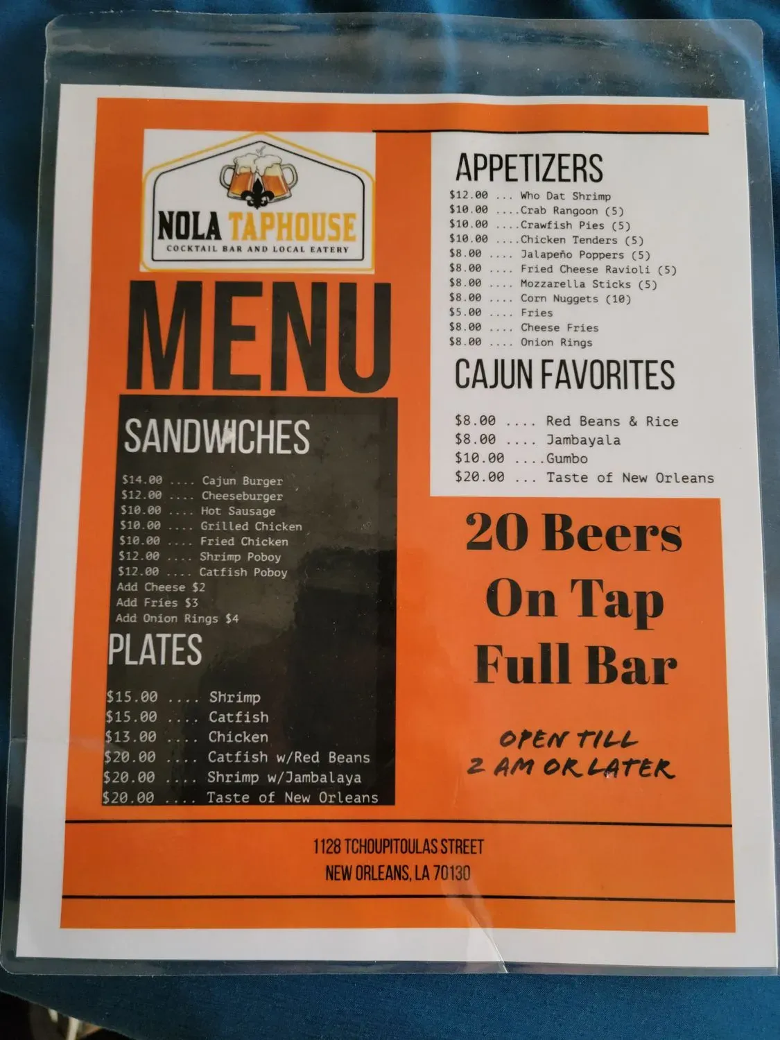 Menu 1