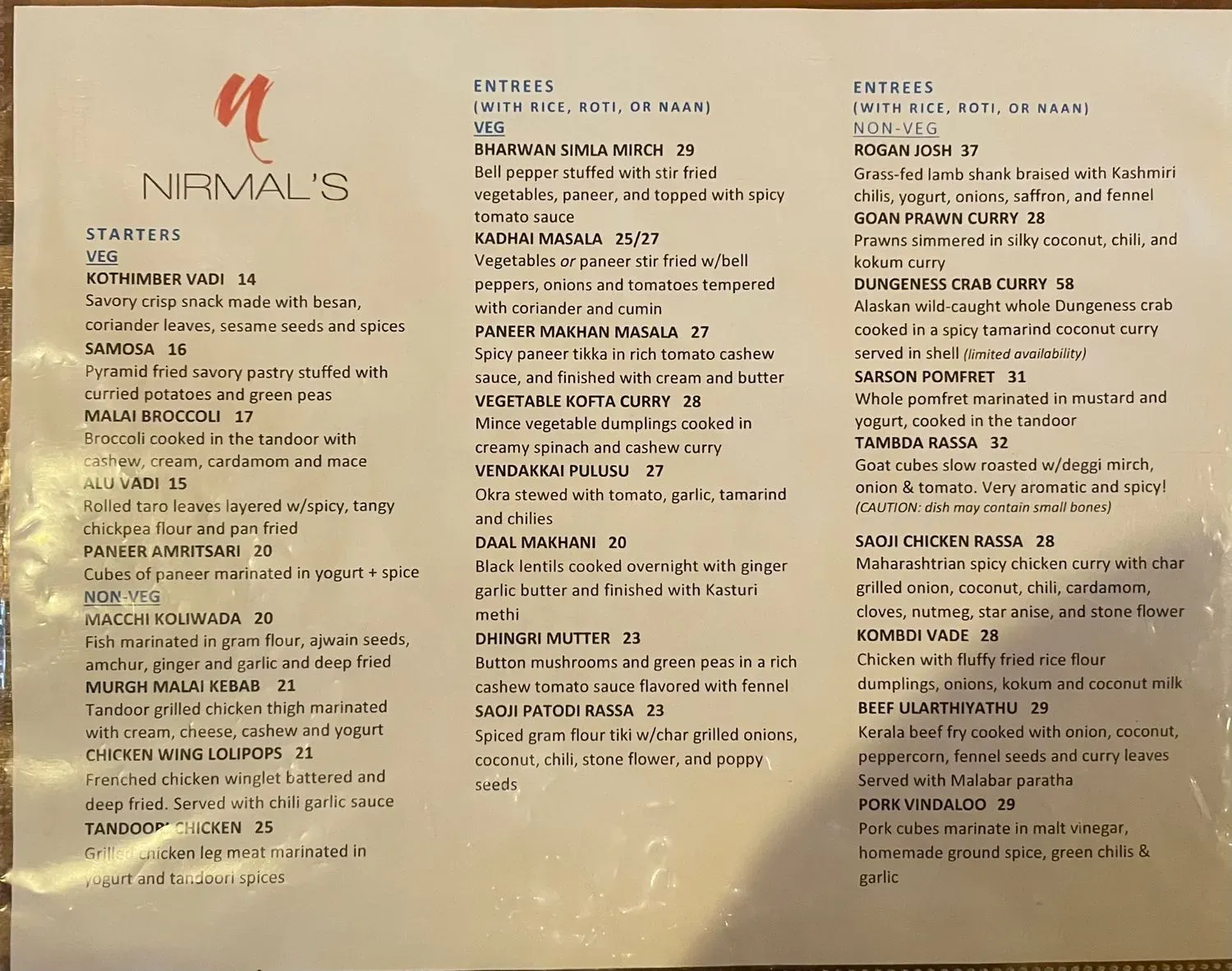 Menu 1