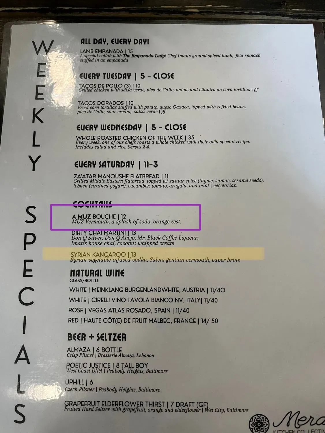 Menu 6