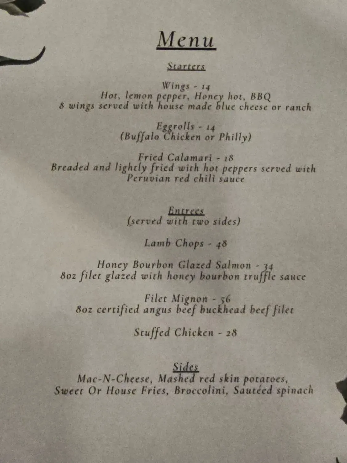 Menu 2