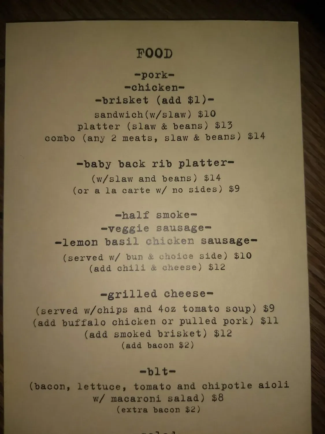 Menu 5