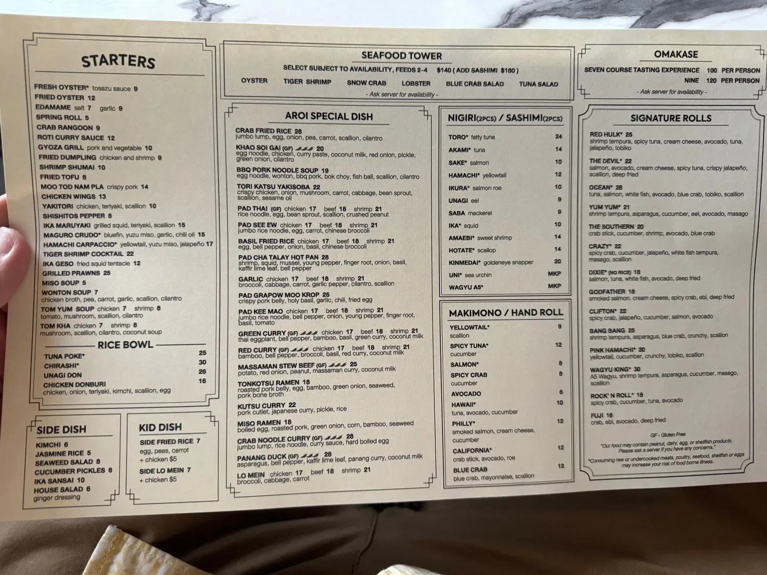 Menu 1