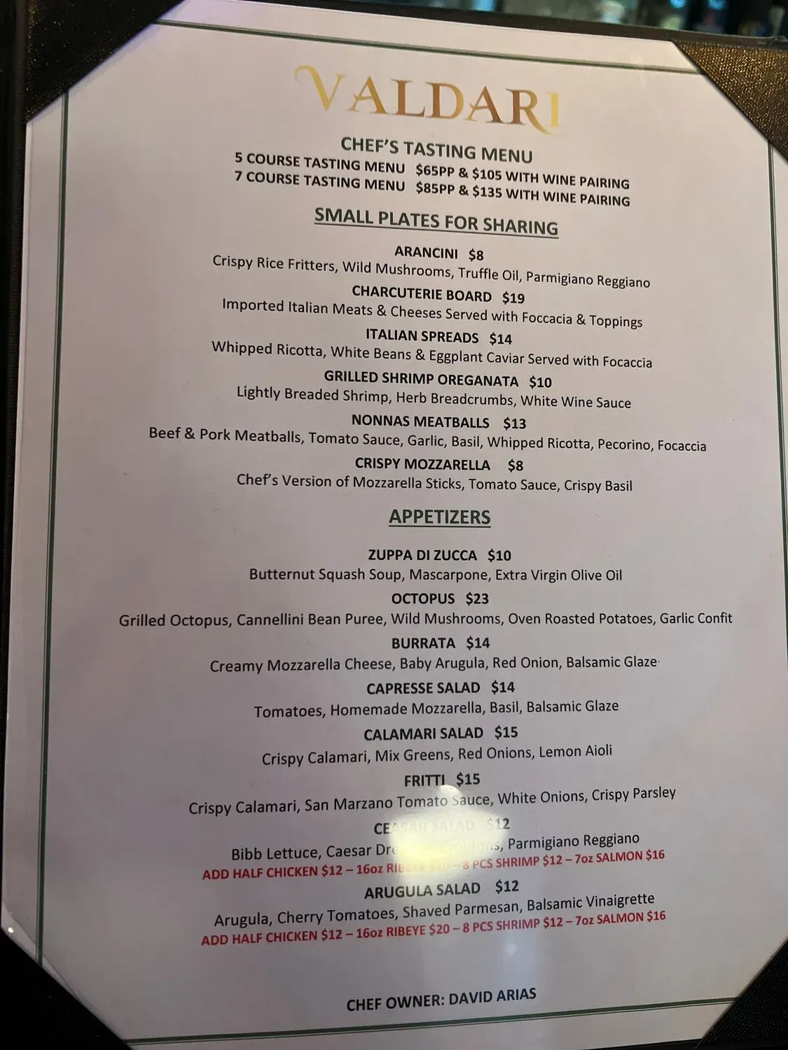 Menu 1